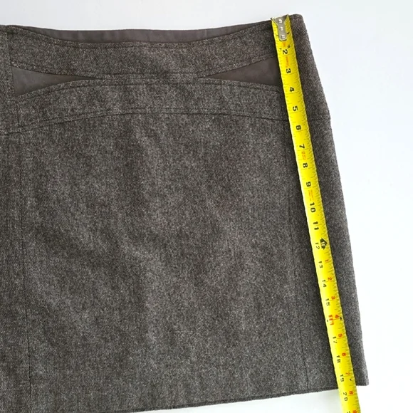Dalia Collection Women's Brown Tweed Skirt Wool Blend Line Back Zip Size 12 - Picture 11 of 12